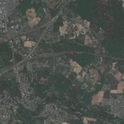 Vue aérienne des environs de Camping de la plage