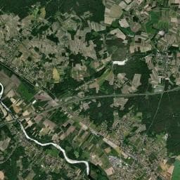 Vue aérienne des environs de Camping Port