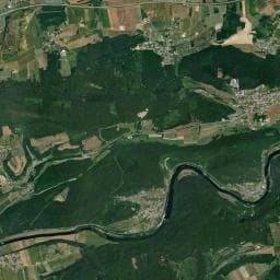 Vue aérienne des environs de Aire camping-cars à Laissey - Vallée du Doubs