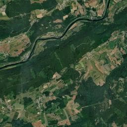 Vue aérienne des environs de Camping du Domaine d'Aucroix