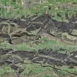 Vue aérienne des environs de Abri des Trois Barrières