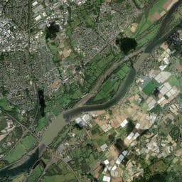 Vue aérienne des environs de Belle Rivière