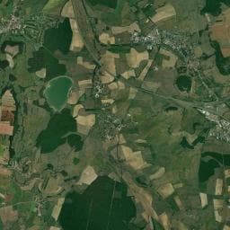 Vue aérienne des environs de Camping Vert Auxois