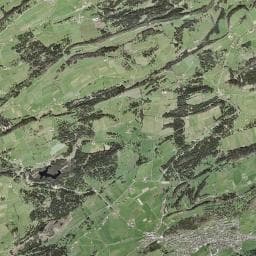 Vue aérienne des environs de Abri Pâturage du Droit