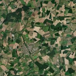 Vue aérienne des environs de Aire de camping-car à La Regrippière