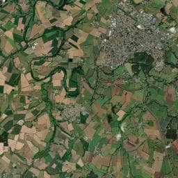 Vue aérienne des environs de Aire de camping-car de Beaupréau