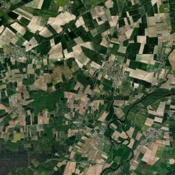 Vue aérienne des environs de Aire camping-cars du Coudray-Macouard