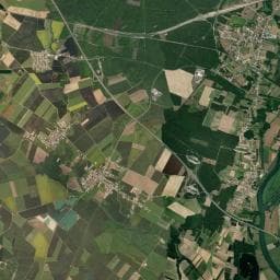 Vue aérienne des environs de Aire de camping-car à Pont
