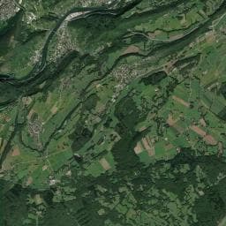 Vue aérienne des environs de Abri du sentier karstique de Mérey sous Montrond