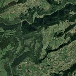 Vue aérienne des environs de Abri de Mont de Laval