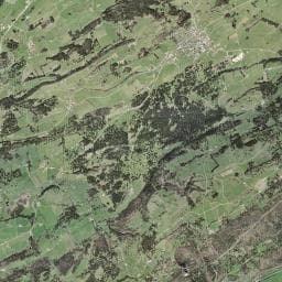 Vue aérienne des environs de Chalet de Mont-Soleil