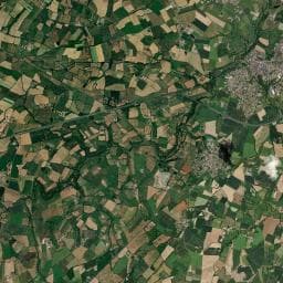 Vue aérienne des environs de Aire de camping-car à Lys-Haut-Layon
