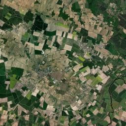 Vue aérienne des environs de Aire camping-cars du Puy-Notre-Dame