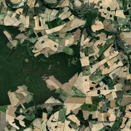 Vue aérienne des environs de Aire camping-car Villeloin Coulange