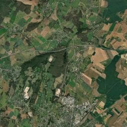 Vue aérienne des environs de Aire Camping Car Intermarché