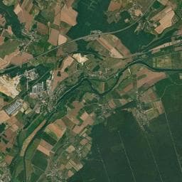 Vue aérienne des environs de Camping résidentiel les Marronniers