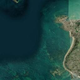 Vue aérienne des environs de Camping municipal de la Pointe