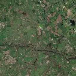 Vue aérienne des environs de Aire de camping-car à Les Landes-Genusson