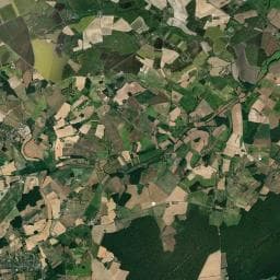 Vue aérienne des environs de Camping des Buissons (aire naturelle)