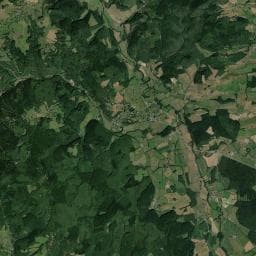 Vue aérienne des environs de Camping Les Deux Rivières