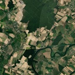 Vue aérienne des environs de Chez Ari - tipis