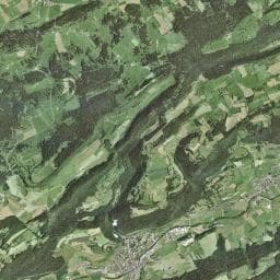 Vue aérienne des environs de Fontaine la Discrete