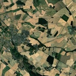 Vue aérienne des environs de Bornes camping car