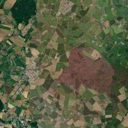 Vue aérienne des environs de Aire de camping-car à L'Oie
