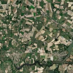 Vue aérienne des environs de Camping Les Charmes