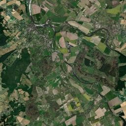 Vue aérienne des environs de Camping Les Bords de Creuse