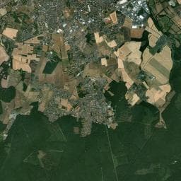 Vue aérienne des environs de Aire d'accueil de camping-cars