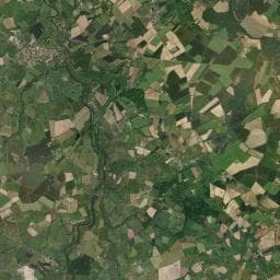 Vue aérienne des environs de Aire de camping-cars - La Balade des Autruches