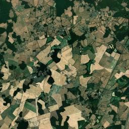 Vue aérienne des environs de Aire de camping-car à Luant