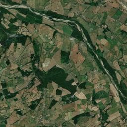 Vue aérienne des environs de Aire d'accueil et de services