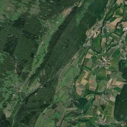 Vue aérienne des environs de Camping Sous-Doriat