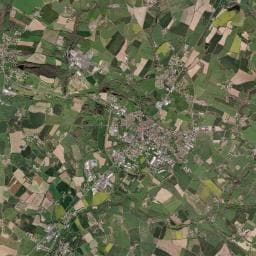 Vue aérienne des environs de Aire de services - Super U La Châtaigneraie