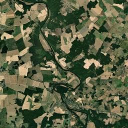 Vue aérienne des environs de Camping Cunicipal du Champ de la Cure