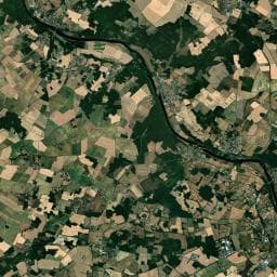 Vue aérienne des environs de Borne de camping car de Bénavent