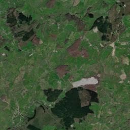 Vue aérienne des environs de Camping de l'Etang du Rousset