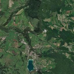 Vue aérienne des environs de Cabane perchée des gorges de la Sirène