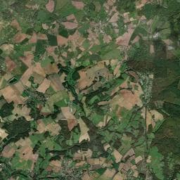 Vue aérienne des environs de Camping à la ferme "L'écurie de Fougeray"