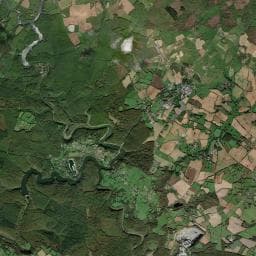 Vue aérienne des environs de Aire de Camping-Cars de Mervent