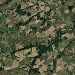 Vue aérienne des environs de Les Fruits du Passau