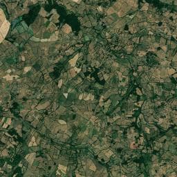 Vue aérienne des environs de Camping-car à la ferme