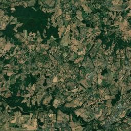 Vue aérienne des environs de Borne de camping-car Saint-Benoît-du-Sault