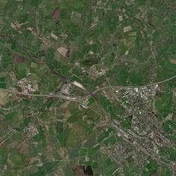 Vue aérienne des environs de Camping au Bon Endroit