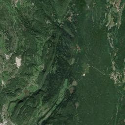 Vue aérienne des environs de Aire de camping-cars Les Crozets