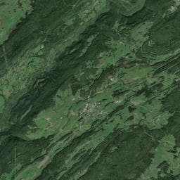 Vue aérienne des environs de Aire de camping-car - Longchaumois