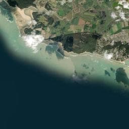 Vue aérienne des environs de Camping Les Écureuils