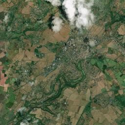 Vue aérienne des environs de Camping municipal du Panier Fleuri